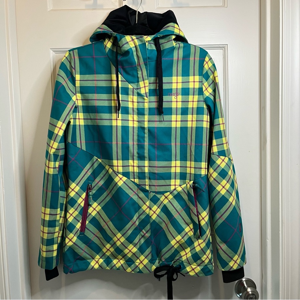 Orage Christina Turquoise Yellow and Purple Ski Snowboard Jacket Size S